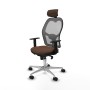 Office Chair with Headrest Piqueras y Crespo 1D086N2 Grey Dark brown
