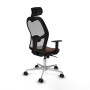 Office Chair with Headrest Piqueras y Crespo 1D086N2 Grey Dark brown