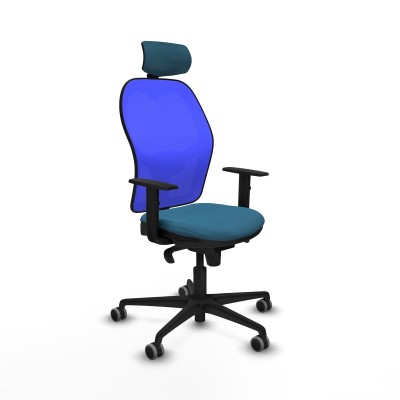 Office Chair with Headrest Piqueras y Crespo 1D036G2 Blue Petroleum green