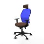 Office Chair with Headrest Piqueras y Crespo 1D036G2 Blue Dark brown
