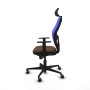 Office Chair with Headrest Piqueras y Crespo 1D036G2 Blue Dark brown