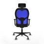 Office Chair with Headrest Piqueras y Crespo 1D036G2 Blue Dark brown