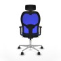 Office Chair with Headrest Piqueras y Crespo 1D086N2 Blue