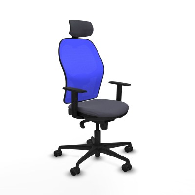 Chaise de Bureau avec Appui-tête Piqueras y Crespo 1D036N2 Gris foncé