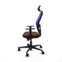 Office Chair with Headrest Piqueras y Crespo 1D036N2 Blue Dark brown