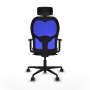 Office Chair with Headrest Piqueras y Crespo 1D036N2 Blue Dark brown