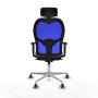 Office Chair with Headrest Piqueras y Crespo 1D086G2 Sky blue