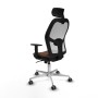Office Chair with Headrest Piqueras y Crespo 1D086G2 White Dark brown
