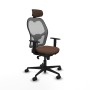 Chaise de Bureau avec Appui-tête Piqueras y Crespo 1D036N2 Gris Brun foncé