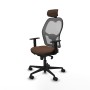 Chaise de Bureau avec Appui-tête Piqueras y Crespo 1D036N2 Gris Brun foncé