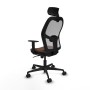 Chaise de Bureau avec Appui-tête Piqueras y Crespo 1D036N2 Gris Brun foncé