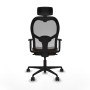 Chaise de Bureau avec Appui-tête Piqueras y Crespo 1D036N2 Gris Brun foncé