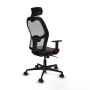 Chaise de Bureau avec Appui-tête Piqueras y Crespo 1D036N2 Gris Brun foncé