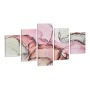 Cadre Toile Marbre Rose (5 Pièces)