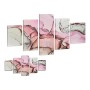 Cadre Toile Marbre Rose (5 Pièces)