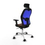 Chaise de Bureau Piqueras y Crespo 2D086N2 Bleu Brun foncé