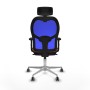 Chaise de Bureau Piqueras y Crespo 2D086G2 Bleu Marron