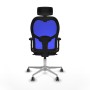Chaise de Bureau Piqueras y Crespo 2D086G2 Bleu Brun foncé