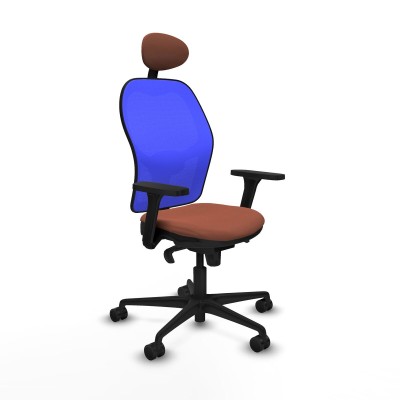 Chaise de Bureau Piqueras y Crespo 3D036N1 Bleu Marron