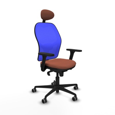 Chaise de Bureau Piqueras y Crespo 3D036G1 Bleu Marron