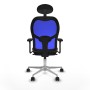 Chaise de Bureau Piqueras y Crespo 3D086N1 Bleu Brun foncé