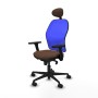 Chaise de Bureau Piqueras y Crespo 3D036N1 Bleu Brun foncé