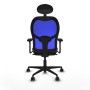 Chaise de Bureau Piqueras y Crespo 3D036N1 Bleu Brun foncé