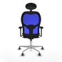 Chaise de Bureau Piqueras y Crespo 3D086G1 Bleu Brun foncé