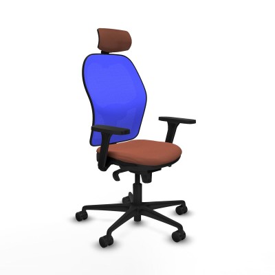 Chaise de Bureau Piqueras y Crespo 3D036N2 Bleu Marron