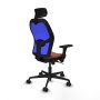 Chaise de Bureau Piqueras y Crespo 3D036N2 Bleu Marron