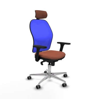 Chaise de Bureau Piqueras y Crespo 3D086G2 Bleu Marron