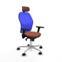 Chaise de Bureau Piqueras y Crespo 3D086N2 Bleu Marron