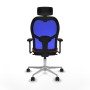 Chaise de Bureau Piqueras y Crespo 3D086N2 Bleu Marron