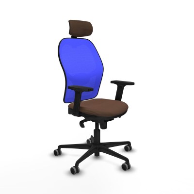 Chaise de Bureau Piqueras y Crespo 2D036G2 Bleu Brun foncé