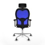 Chaise de Bureau Piqueras y Crespo 3D086G2 Bleu Brun foncé