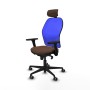 Chaise de Bureau Piqueras y Crespo 3D036G2 Bleu Brun foncé