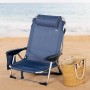Chaise de Plage Aktive Bleu foncé 51 x 45 x 76 cm Plage
