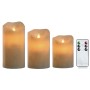 Bougie LED Home ESPRIT Beige 25 x 10 x 20 cm