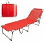 Chaise de plage Aktive Rouge 188 x 58 x 30 cm