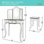 Coiffeuse avec Banc Teamson 61 x 29 x 100 cm jouet Blanc Enfant