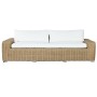 Garden sofa Home ESPRIT Beige Light brown 222 x 87 x 63 cm