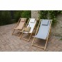 Chaise longue DKD Home Decor Gris 77 cm 57,5 x 113 x 77 cm Naturel (57,5 x 113 x 77 cm)