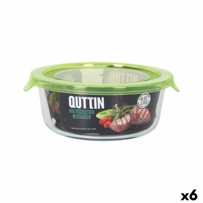 Boîte à lunch Quttin Vert 650 ml 15 x 15 x 6,5 cm (6 Unités)