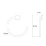 Porte-serviettes EDM 01379 Argenté Acier inoxydable