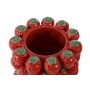Vase Home ESPRIT Rouge Céramique Grès Fraises Tropical 23 x 23 x 34 cm