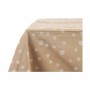 Nappe antitache Kinvara BABEL BEIGE 41 Blanc Beige Jacquard Antitaches Pois 140 x 180 cm (8 Unités)