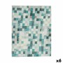 Stain-proof tablecloth Kinvara CUADROS-A Blue Turquoise Thin canvas Anti-stain Frames 140 x 180 cm (6 Units)