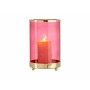 Bougeoir Gift Decor SW120613A Rose Doré Métal verre 12,2 x 19,5 x 12,2 cm Cylindre