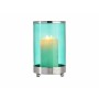 Bougeoir Gift Decor SW120612B Bleu Argenté Argent Métal verre 9,7 x 16,5 x 9,7 cm Cylindre