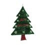 Sapin de Noël Krist+ 19CH147-L Rouge Vert Argenté Argent polypropylène PET Plastique 44 x 58,8 x 7 cm Sapin de Noël